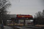 Outbound commuter rolls west
